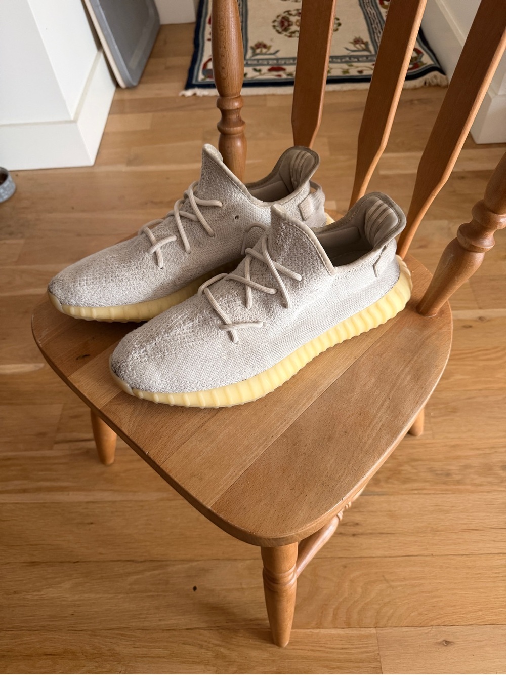White Yeezys size 13